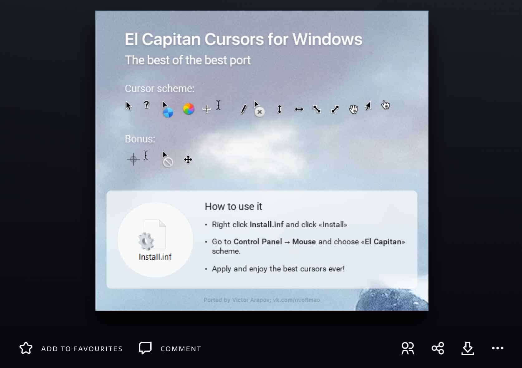 mac os x cursor for windows 7